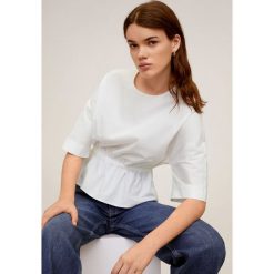 Mango - Bluzka Polo-H. Białe koszulki damskie polo Mango, s, z bawełny, z okrągłym kołnierzem. Za 119,90 zł.