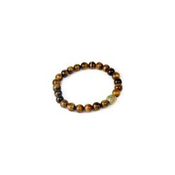 Bransoletka Tygrysie oko z Lew. Pomarańczowe bransoletki męskie Brazi druse jewelry, z hematytem. Za 80,00 zł.