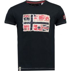 Koszulka "Jpepe" w kolorze granatowym. Niebieskie koszulki męskie Geographical Norway Men, s, z nadrukiem, z bawełny, z okrągłym kołnierzem, bez rękawów. W wyprzedaży za 64,95 zł.