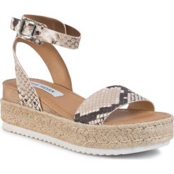 Espadryle STEVE MADDEN - Chaser SM11000981-03001-236 Natural Snake. Brązowe espadryle damskie Steve Madden, bez wzorów, ze skóry ekologicznej, bez obcasa, na obcasie. W wyprzedaży za 279,00 zł.