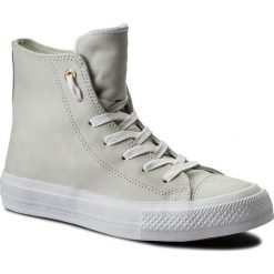 Trampki CONVERSE - Ctas II Hi 555955C Blue Flower/White/White. Szare półbuty damskie Converse, bez wzorów, ze skóry, bez zapięcia. W wyprzedaży za 219,00 zł.