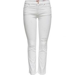 ONLY Sui Reg Slim White Dnm Jeans "32 Białe jeansy (rozmiar 29). Białe jeansy damskie ONLY, bez wzorów, z jeansu. W wyprzedaży za 98,00 zł.