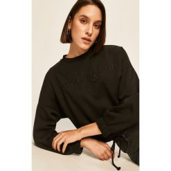 Answear - Bluza. Czarne bluzy damskie ANSWEAR, s, z aplikacjami, z bawełny, bez rękawów, bez kaptura. W wyprzedaży za 79,90 zł.