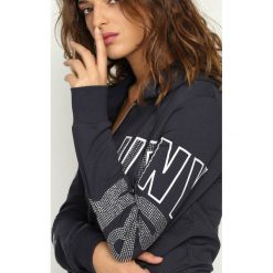 Bluzy damskie: Granatowa Bluza Lovin Hood