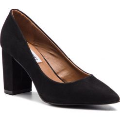 Półbuty STEVE MADDEN - Ashlyn SM11000211-03003-014 Black Nubuck. Czarne półbuty damskie Steve Madden, bez wzorów, ze skóry ekologicznej, bez obcasa, na obcasie, bez zapięcia. W wyprzedaży za 299,00 zł.