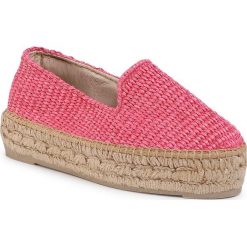 Espadryle MANEBI - Slippers D O 2.3 D0 Paradise Pink. Różowe espadryle damskie Manebi, bez wzorów, ze skóry, bez obcasa, na koturnie. W wyprzedaży za 349,00 zł.