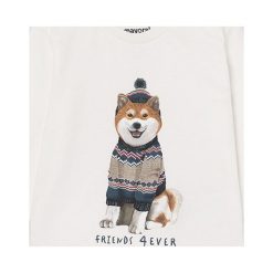 Mayoral - Longsleeve dziecięcy 68-98 cm. Niebieskie t-shirty chłopięce Mayoral, z nadrukiem, z bawełny, z długim rękawem. Za 57,90 zł.