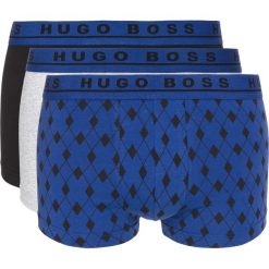 BOSS 3-pack Bokserki Czarny Niebieski Szary. Szare bokserki męskie Boss, bez wzorów, z elastanu. Za 211,95 zł.