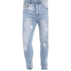 Sixth June WITH WHITE PAINT + ZIP Jeans Skinny Fit blue. Niebieskie jeansy męskie relaxed fit marki Sixth June. Za 269,00 zł.