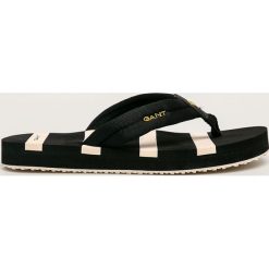 Gant - Japonki Lemonbeach. Czarne klapki damskie GANT, bez wzorów, ze skóry ekologicznej, bez obcasa, na obcasie. W wyprzedaży za 139,90 zł.