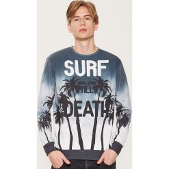 Bluzy męskie: Bluza z palmami – Szary