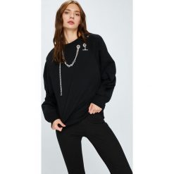 Diesel - Bluza. Czarne bluzy damskie Diesel, s, bez wzorów, z bawełny, bez rękawów, bez kaptura. W wyprzedaży za 539,90 zł.