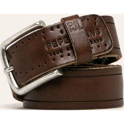 Pepe Jeans - Pasek skórzany Steve. Czarne paski męskie Pepe Jeans, w paski, z jeansu. W wyprzedaży za 139,90 zł.