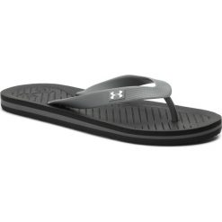 Japonki UNDER ARMOUR - Ua M Atlanticdune T 1252506-004 Blk/Gph/Wht. Szare klapki męskie Under Armour, z tworzywa sztucznego, z paskami. W wyprzedaży za 109,00 zł.