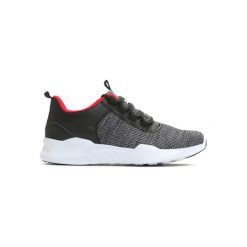 Czarno-Czerwone Buty Sportowe Sports Club. Czerwone buty sportowe męskie marki Born2be, z materiału, na sznurówki. Za 99,99 zł.