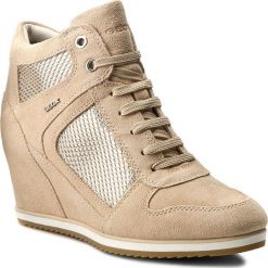 Sneakersy GEOX - D Illusion B D7254B 022GN C8182 Naturalny. Brązowe sneakersy damskie marki Geox, z materiału. W wyprzedaży za 379,00 zł.