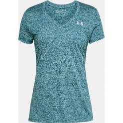 Topy sportowe damskie: Under Armour Koszulka damska Tech SSV – Twist zielona r. S (1258568-716)