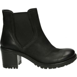 Botki - S1114 OXI BLA. Czarne botki damskie skórzane Venezia. Za 279,00 zł.