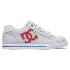DC Tenisówki Dziewczęce Chelsea G Shoe gp2 Grey/Pink 1 M (32). Szare trampki dziewczęce DC, bez wzorów, ze skóry, na sznurówki. Za 249,00 zł.