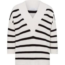 Swetry klasyczne damskie: IVY & OAK V NECK JUMPER Sweter navy blue ecru