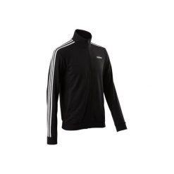 Bluza na zamek Gym & Pilates męska. Czarne bluzy męskie Adidas, xl, bez wzorów, z bawełny, bez kołnierzyka, bez rękawów, bez kaptura. Za 139,99 zł.