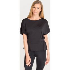 BLUZKA LIU JO SPORT. Czarne bluzki sportowe damskie Liu Jo Sport, s, z nadrukiem, z okrągłym kołnierzem, bez rękawów, bez kaptura. Za 230,00 zł.