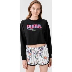 Puma Bluza Czarny. Czarne bluzy damskie Puma, xs, z nadrukiem, z bawełny, bez rękawów, bez kaptura. Za 223,95 zł.
