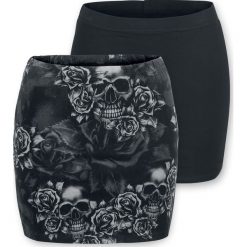 Spódniczki: Black Premium by EMP Ladies Skirts – Double Pack Spódnica czarny/szary