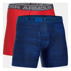 Bokserki męskie: Under Armour Bokserki męskie Original 6in 2 Pack Novlt granatowo-czerwone r. S (1299994-400)