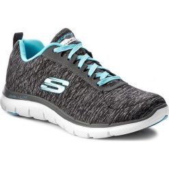 Buty SKECHERS - Flex Appeal 2.0 12753/BKLB Black/Light Blue. Szare buty sportowe damskie Skechers, bez wzorów, z tworzywa sztucznego, sportowe, na fitness i siłownię. W wyprzedaży za 199,00 zł.