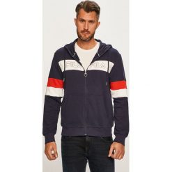 Fila - Bluza. Niebieskie bluzy męskie Fila, m, z nadrukiem, z bawełny, z kapturem, bez rękawów, z kapturem. W wyprzedaży za 199,90 zł.