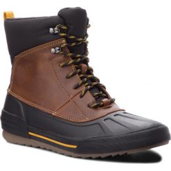 Kozaki CLARKS - Bowman Rise 261375827 Dark Tan Lea. Brązowe buty zimowe męskie Clarks, z materiału. W wyprzedaży za 319,00 zł.