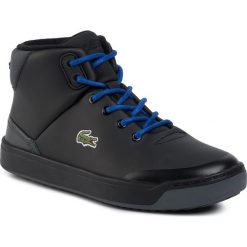 Sneakersy LACOSTE - Explorateur Thermo 4191Cuj 7-38CUJ000702H Blk/Blk. Czarne trampki chłopięce Lacoste, bez wzorów, ze skóry, na sznurówki. W wyprzedaży za 249,00 zł.