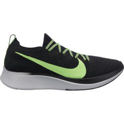 Buty Nike Zoom Fly Flyknit M Limonkowo-Czarne. Czarne buty sportowe męskie marki Nike, z dzianiny, bez zapięcia, do biegania, nike zoom. Za 549,99 zł.