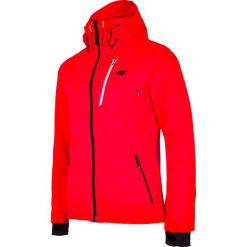 Kurtka narciarska męska KUMN257 - czerwony neon. Czerwone kurtki sportowe męskie marki 4f, m, z kapturem, narciarskie. W wyprzedaży za 499,99 zł.