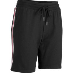 Szorty dresowe, krótkie, Level 1 bonprix czarny. Czarne spodnie damskie bonprix, z bawełny, sportowe. Za 64,99 zł.