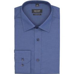 Koszula bexley 2445 długi rękaw custom fit granatowy. Niebieskie koszule męskie Recman, m, bez wzorów, bez kołnierzyka, z długim rękawem. Za 69,99 zł.