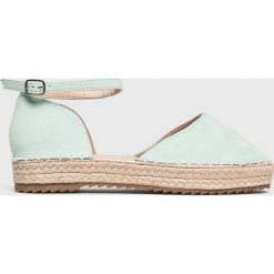 Answear - Espadryle. Czarne espadryle damskie ANSWEAR, bez wzorów, z gumy, bez obcasa, na obcasie. W wyprzedaży za 79,90 zł.