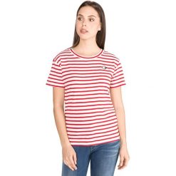 Scotch & Soda Koszulka Czerwony Biały. Czerwone koszulki damskie Scotch & Soda, l, w paski, z bawełny, bez kołnierzyka, z krótkim rękawem. Za 176,95 zł.
