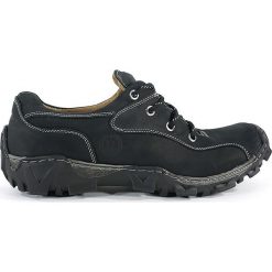 PÓŁBUTY MĘSKIE RAM 694 CZA. Półbuty męskie RAMMIT, bez wzorów, ze skóry, bez zapięcia. Za 169,00 zł.