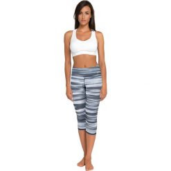 Legginsy sportowe capri Zebra. Brązowe legginsy sportowe damskie marki Astratex, z motywem zwierzęcym, ze skóry. Za 73,15 zł.