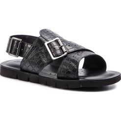 Sandały GEOX - U Glenn C U92V2C 0006Y C9999 Black. Czarne klapki męskie Geox, bez wzorów, ze skóry ekologicznej. W wyprzedaży za 299,00 zł.