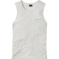 Koszulka tank-top z efektem wytarcia Slim Fit bonprix szary. Szare koszulki męskie bonprix, s, bez wzorów, bez kołnierzyka, bez rękawów. Za 34,99 zł.
