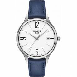 RABAT ZEGAREK TISSOT T-Lady T103.210.16.017.00. Białe zegarki męskie TISSOT, ze stali. W wyprzedaży za 1056,00 zł.
