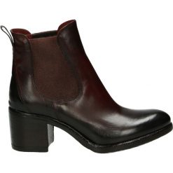 Botki - P04001 VIT BO. Brązowe botki damskie na zamek Venezia, ze skóry. Za 629,00 zł.