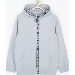 Coccodrillo - Bluza dziecięca 128-158 cm. Szare bluzy chłopięce COCCODRILLO, bez wzorów, z dzianiny, bez rękawów, z kapturem. Za 69,90 zł.