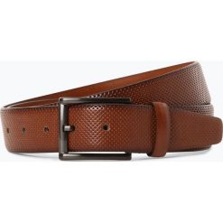 Monti - Męski pasek skórzany, beżowy. Brązowe paski męskie marki JOOP!, w paski, ze skóry, eleganckie. Za 129,95 zł.