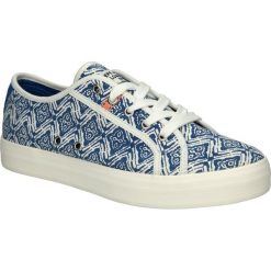 Trampki pepe jeans pgs30172. Białe półbuty damskie Pepe Jeans, bez wzorów, z jeansu, bez zapięcia. Za 279,99 zł.