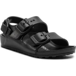 Sandały BIRKENSTOCK - Milano Eva 1009353 Black. Czarne sandały chłopięce Birkenstock, z tworzywa sztucznego, bez zapięcia. Za 89,00 zł.