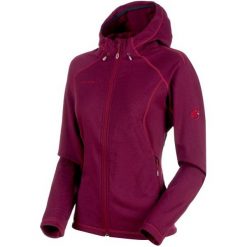 Mammut polar damski Runbold Ml Hooded Jacket Women Beet Melange S. Bluzy sportowe damskie Mammut, s, bez wzorów, z materiału, bez rękawów, z kapturem. W wyprzedaży za 309,00 zł.